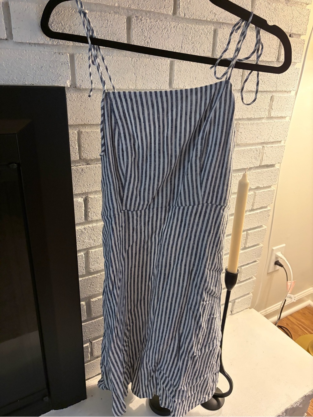 Old Navy Blue and White Striped Mini Dress